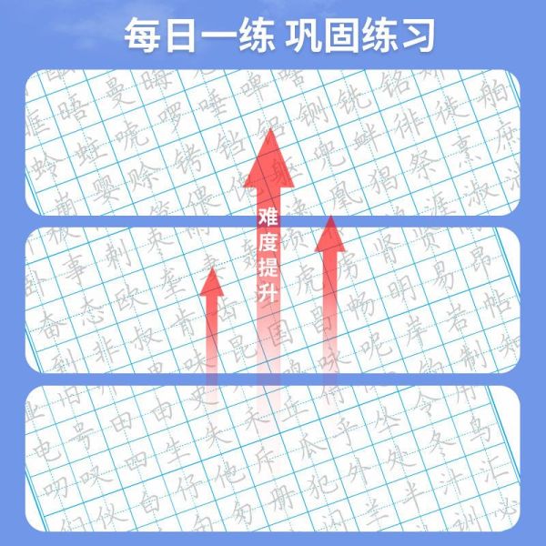 常用3000字练字帖成年人楷书硬笔书法初学者入门字帖临摹楷书行书小学生一二三四五年级寒假点阵控笔训练字帖田字格练字纸畅销排行 - 图0