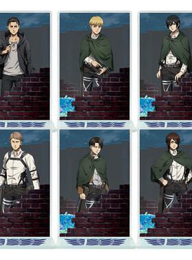 新款进击的巨人终章利威尔阿克曼兵长艾伦动漫周边流沙麻将立牌砖