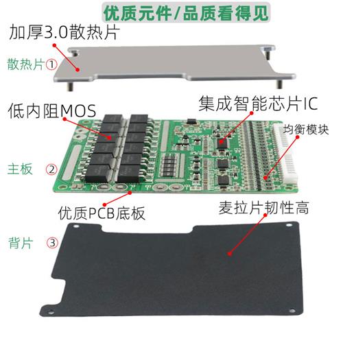 24串磷酸铁锂保护板铁锂72V锂电池保护板 24S电动车线路板带均衡-图1
