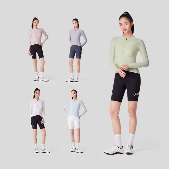 UKE велосипедный трикотаж женский летний с длинными рукавами и короткими рукавами