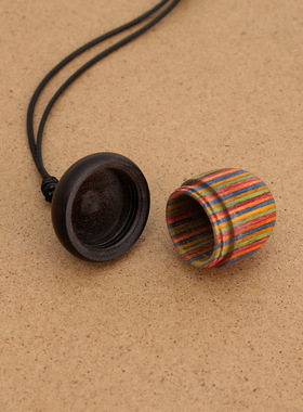 2欧美新款韩国蜡绳木质储物橡果吊坠项链男女饰品