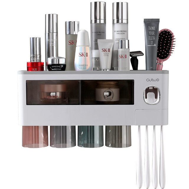 Toothbrush storage cup mouthwash wall hanging