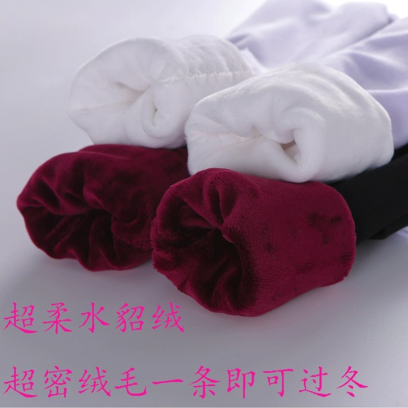 无骨儿童白色连裤袜秋冬款女童打底裤加绒加厚专业舞蹈袜宝宝踩脚 - 图2