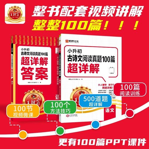 2025版 王朝霞小升初古诗文阅读真题100篇超详解文言文阅读与训练必背全解全练一本通古诗词古文 小学语文阅读理解专项强化课外书 - 图3