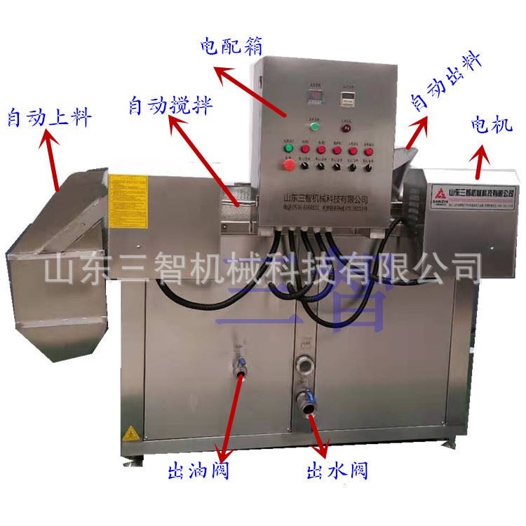 脆皮油炸机器薄脆油炸机薄脆油炸流水线炸出的薄脆直-图3