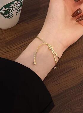 LOVE DREAM韩版森系手链ins小众设计抽拉可调节简约个性情侣手镯