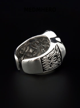 字母浮雕霸气个性简约百搭戒指