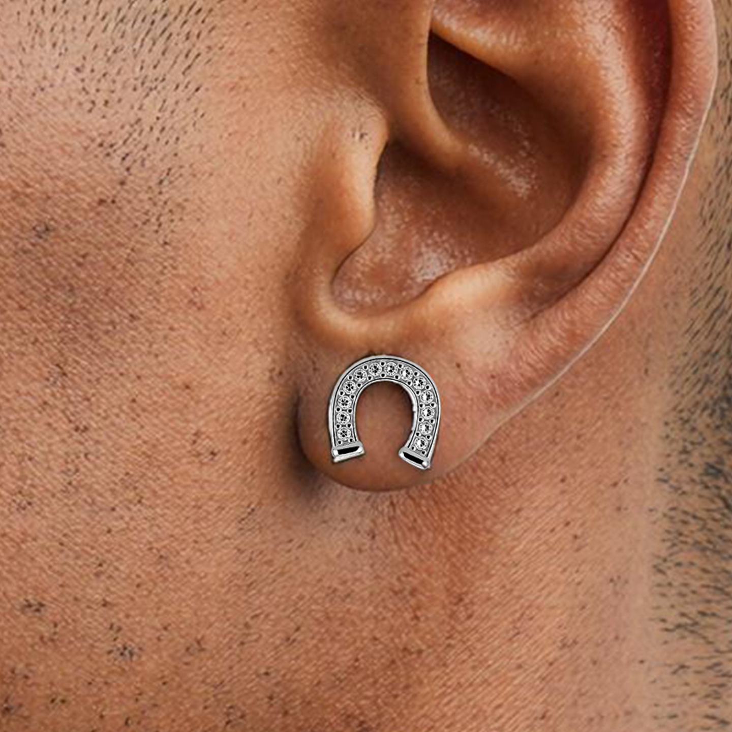 MEDM HERO蹄环耳钉马年生肖送女友百搭高级感小众设计情侣款耳饰,淘宝优惠券,粉丝福利购,淘宝优惠卷