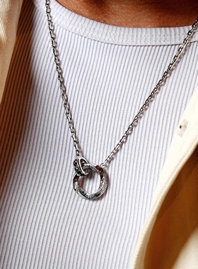 边天扬同款莫比乌斯环纯银项链