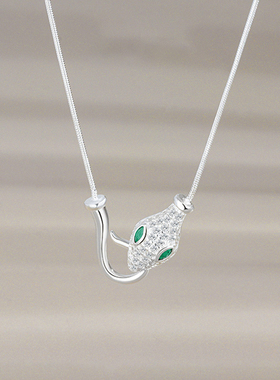 MEDMHERO925银蛇头钩子项链女