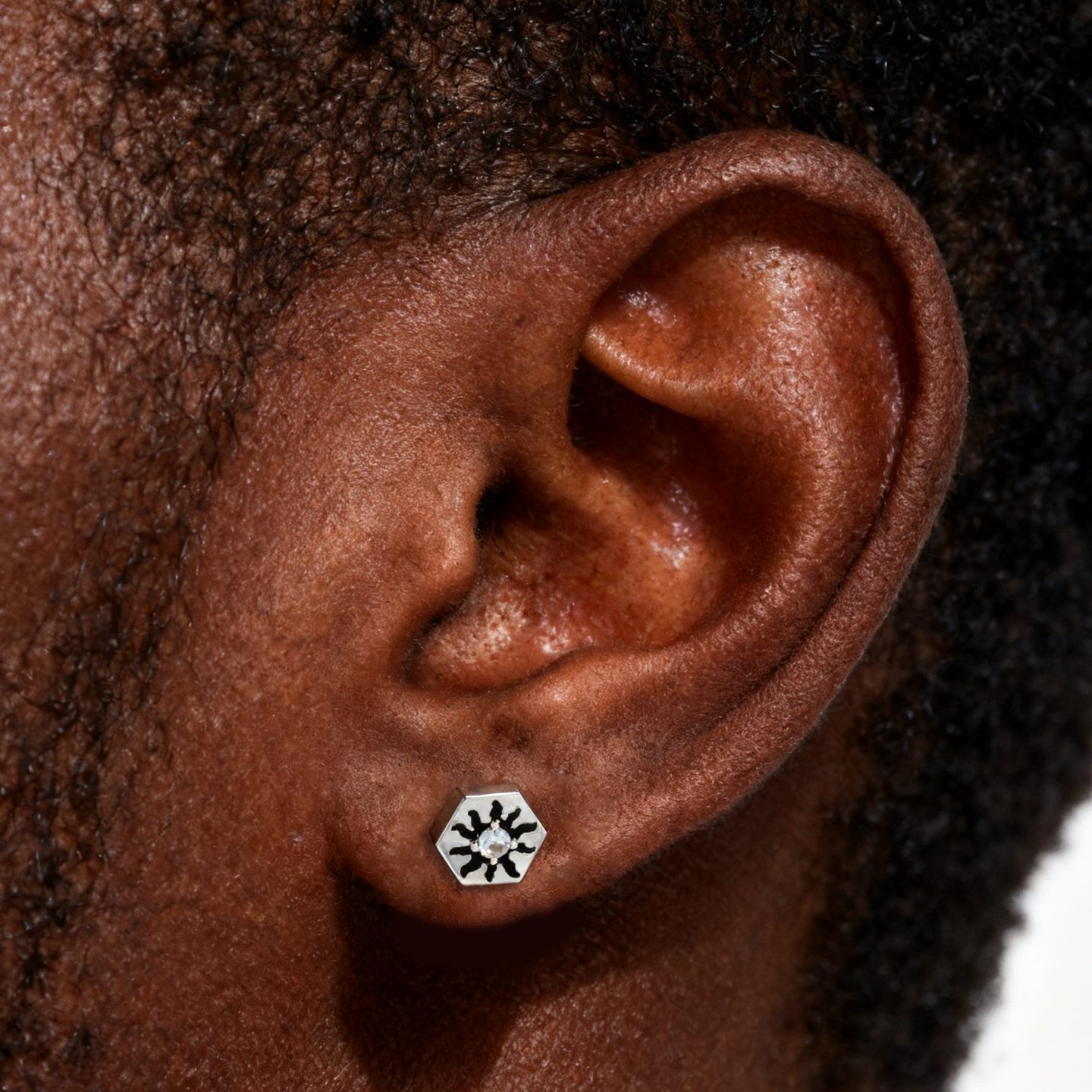 太阳神耳钉男纯银痞帅风耳环个性潮流简约百搭情侣高级感小众耳饰,淘宝优惠券,粉丝福利购,淘宝优惠卷