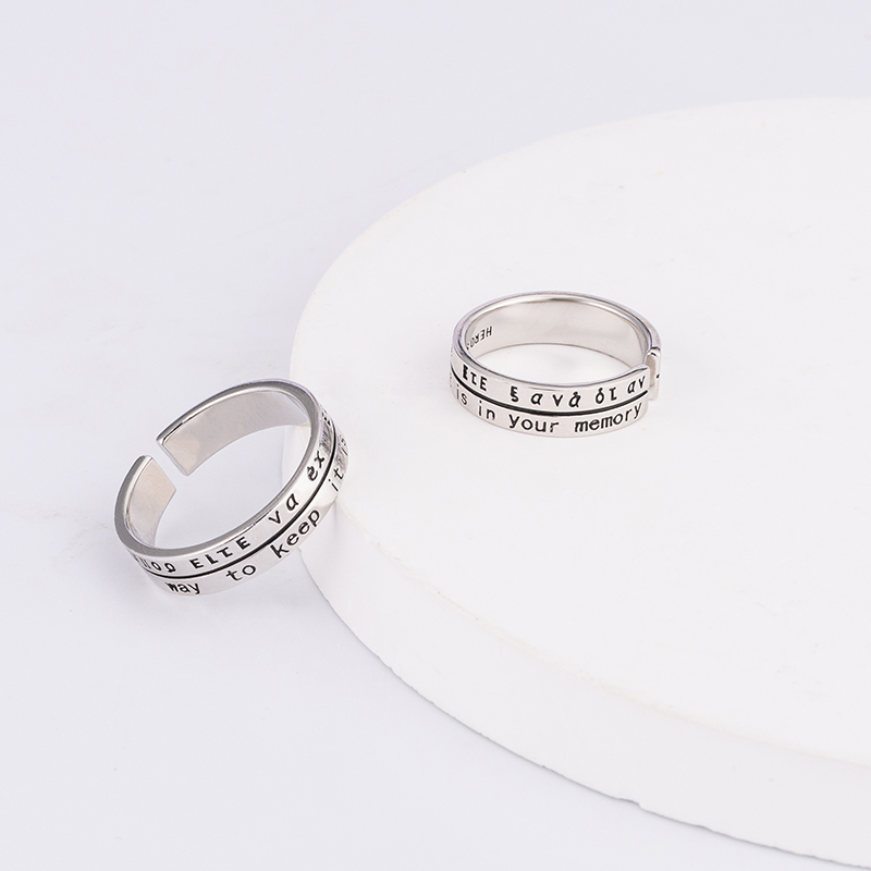 [逝爱]HERO双层复古原创设计感男女款开口可调节925纯银戒指单身