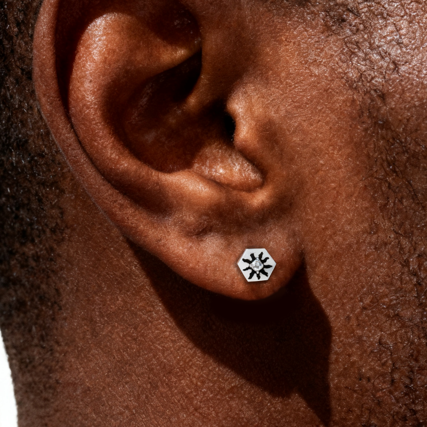 太阳神耳钉男纯银痞帅风耳环个性潮流简约百搭情侣高级感小众耳饰,淘宝优惠券,粉丝福利购,淘宝优惠卷