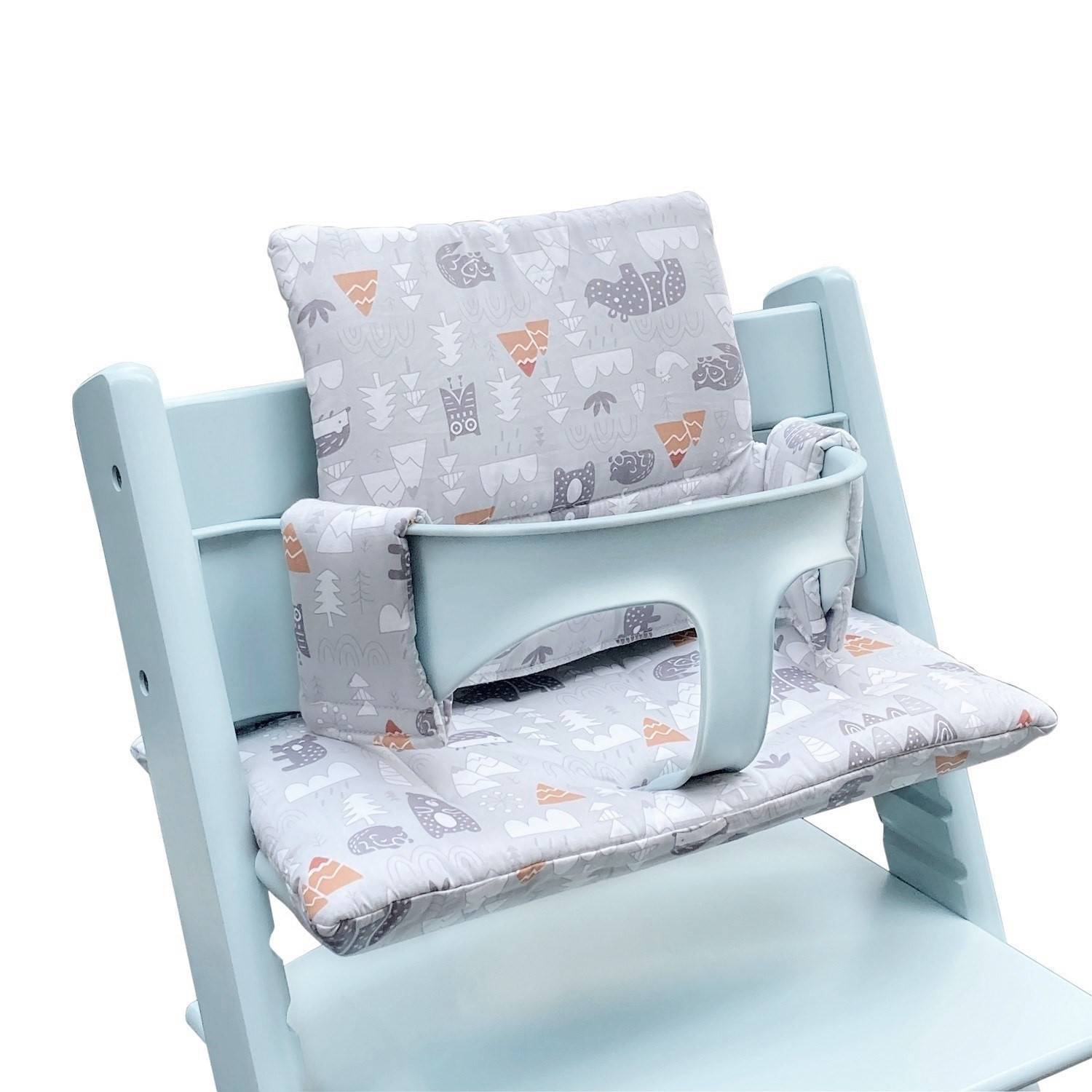 宝宝成长椅坐垫适用stokke儿童餐椅靠垫婴儿吃饭椅垫椅套配件加厚