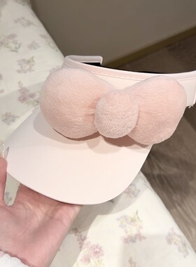 韩系甜美大号蝴蝶结防晒遮阳帽