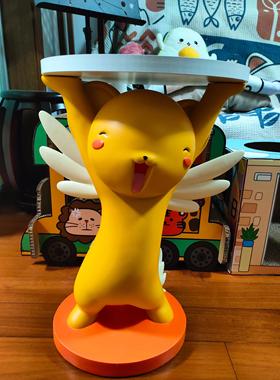 奶油风百变小樱小可客厅边几角几茶几可移动落地床头柜装饰品摆件