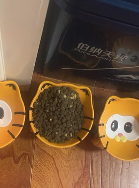 加菲猫碗猫粮碗高脚猫食盆保护颈椎防打翻猫狗喝水碗宠物碗