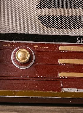 复古老式70年代收音机录音机模型拍照摄影道具怀旧物件装饰品摆件