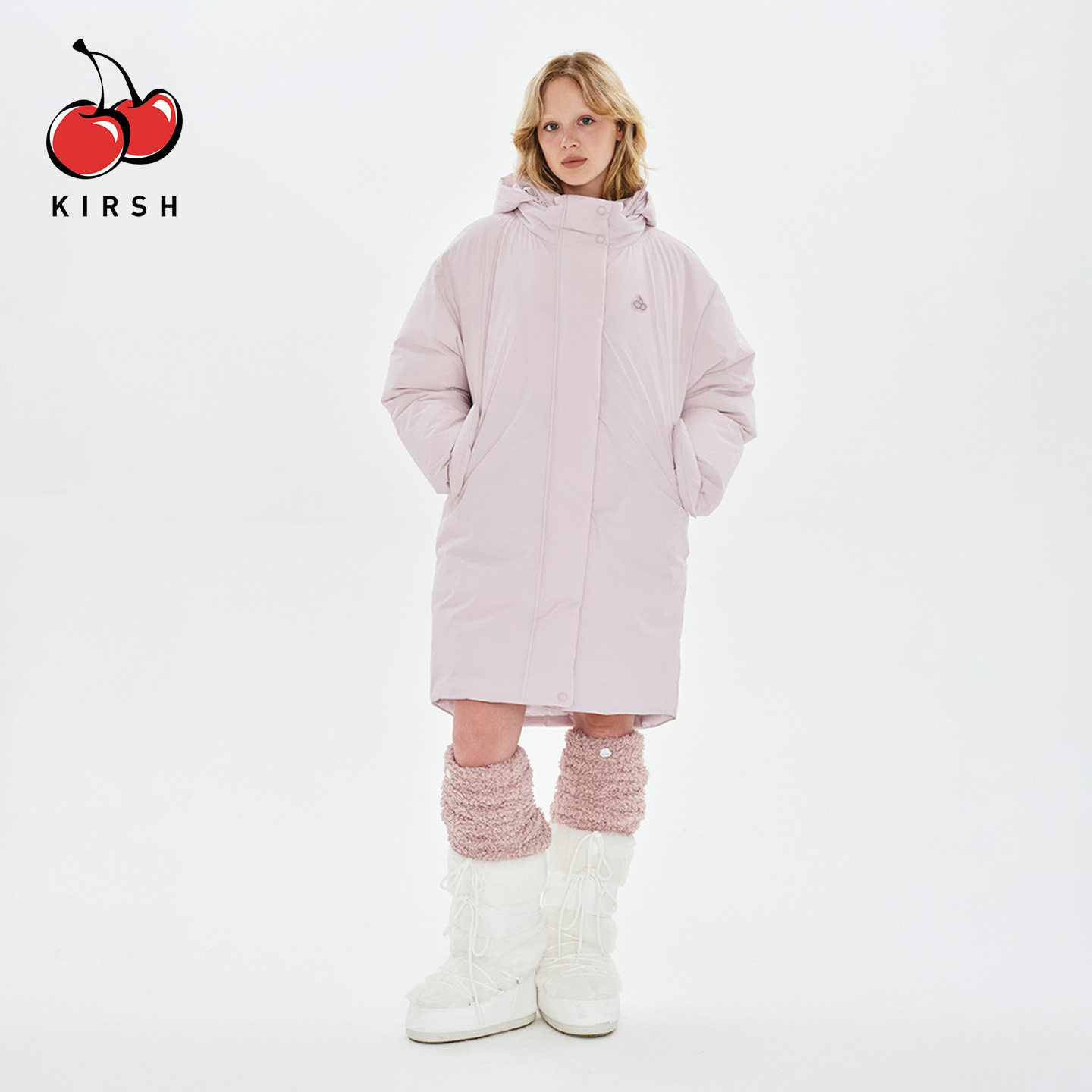 KIRSH大樱桃2026冬季羽绒服女中长款宽松加厚保暖可拆卸连帽外套,淘宝优惠券,粉丝福利购,淘宝优惠卷