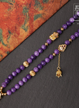 紫龙玉髓吊坠挂绳佛牌链子