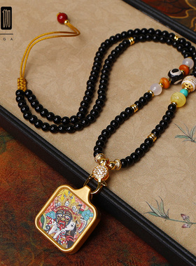 泰国佛系牌链子玛瑙天珠五条经文