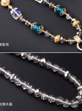 泰伽炫彩刻面佛牌链子男女