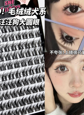 犬系假睫毛无辜汪汪狗大圆眼仿真自然女毛绒绒浓密上镜眼睫毛
