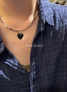 HALOkrACC韩代宋雨琦黑心项链