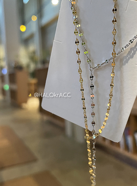 HALOkrACC韩代72w亮片Y字项链