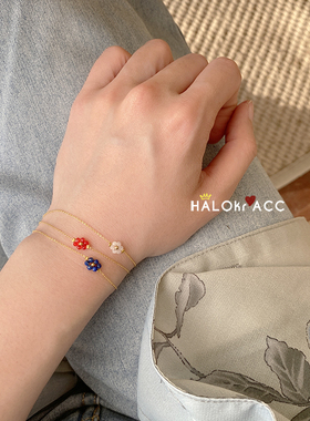 HALOkrACC韩国一朵小花手链