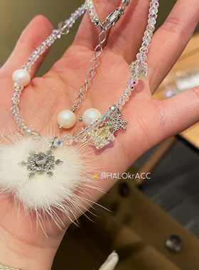 HALOkrACC韩代雪花小星星项链