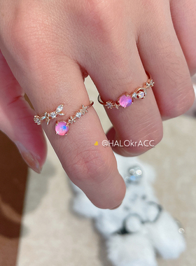 HALOkrACC韩代猫眼镭射戒指