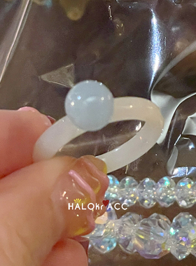 HALOkrACC彩色圆球亚克力戒指