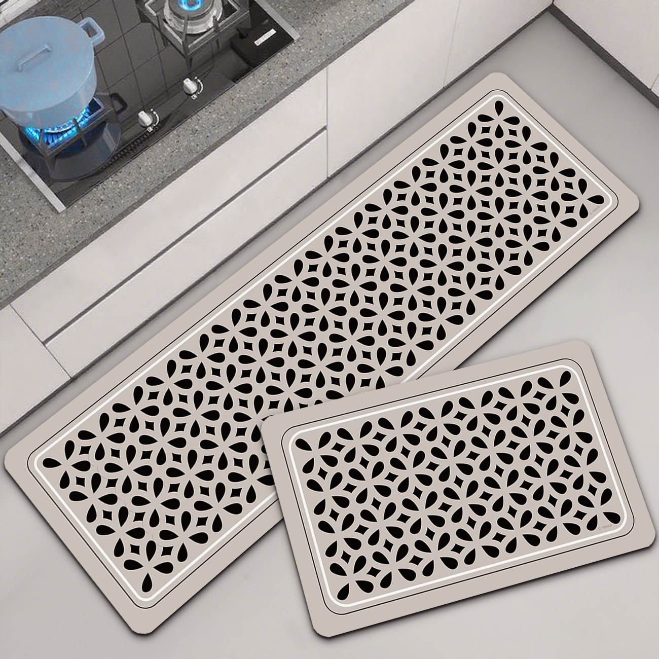 硅藻泥厨房专用地垫厨房垫家用长条地毯吸油吸水免洗耐脏防滑地垫,淘宝优惠券,粉丝福利购,淘宝优惠卷