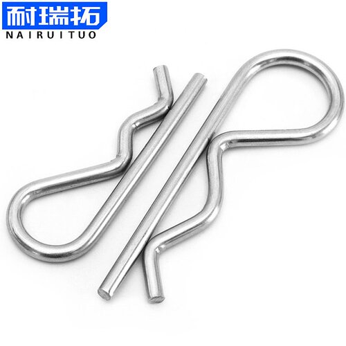 304不锈钢/镀锌R型销B型弹性闭口开口销波浪销R形卡销发夹销插销 - 图3