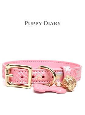 Puppy蛇皮纹可刻字情侣项圈