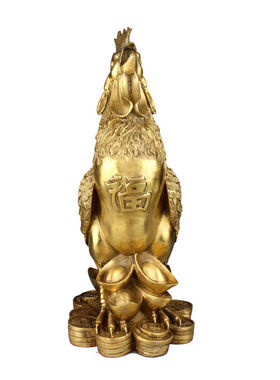 德佑堂铜公鸡摆件铜鸡家居工艺摆设十二生肖鸡装饰品礼品摆件福字