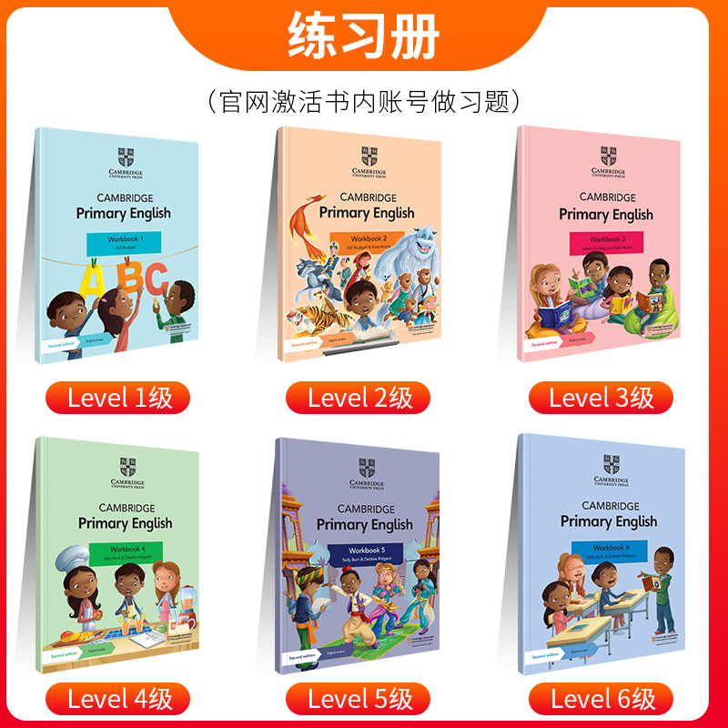 进口原版 剑桥国际学校小学英语课程新版Cambridge Primary English 1/2/3/4/5/6级学生书/练习册 (含账号)少儿英语教材国外教科书 - 图1