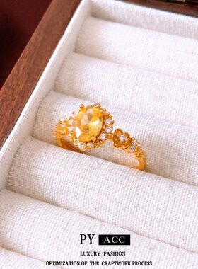 戒指印花戒复古手饰女锆石食指