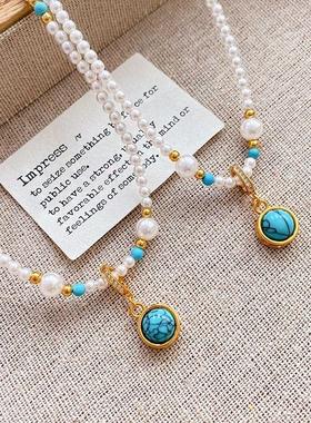 锁骨项链轻奢小众女新款气质串珠