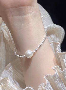 Bluehour珍珠手链女生