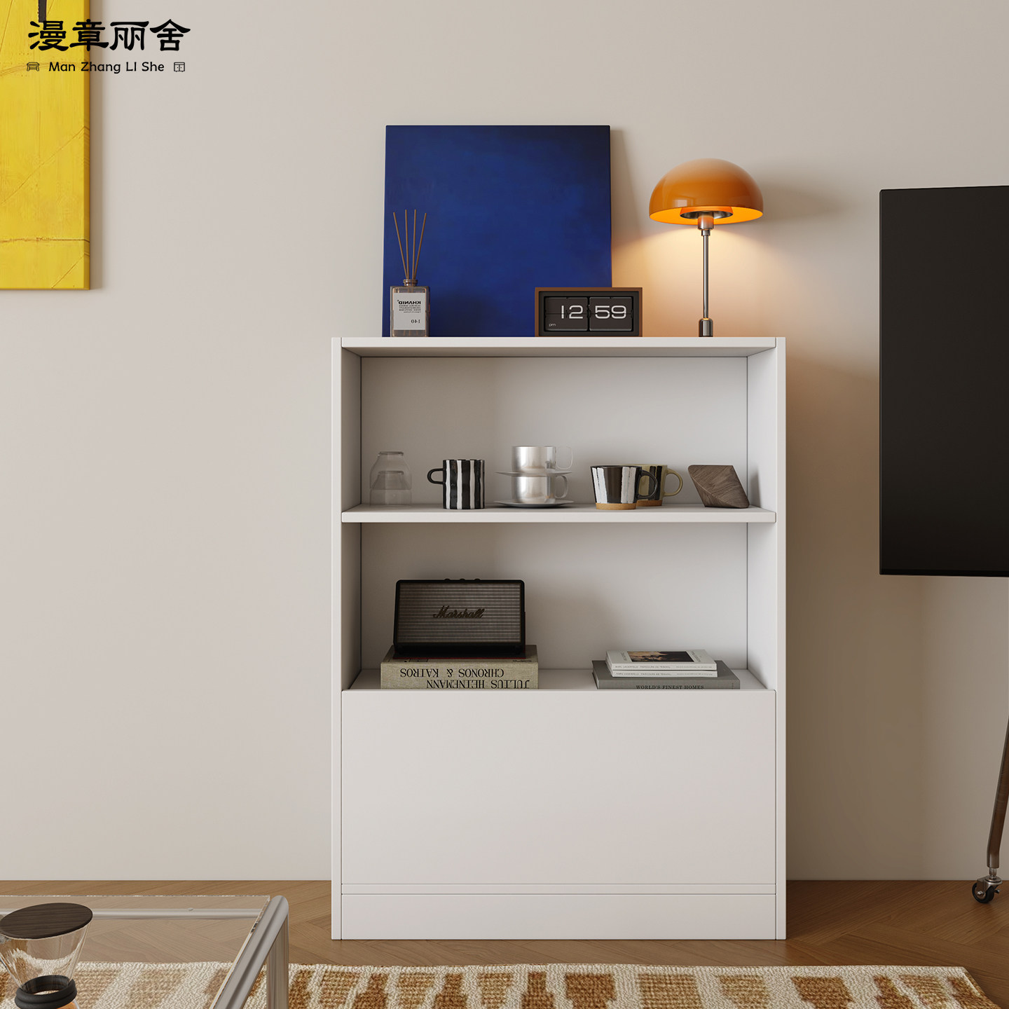 漫章丽舍马卡龙组合书柜客厅收纳柜储物柜多巴胺风边柜落地柜,淘宝优惠券,粉丝福利购,淘宝优惠卷