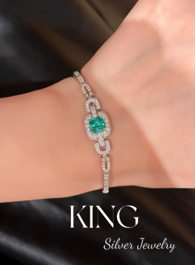 古堡遗迹 | king银饰珠宝中古老钱风复古时尚轻奢女纯银镀金手链