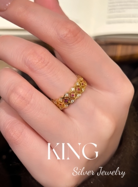 king银饰珠宝S925可转动钱币戒指