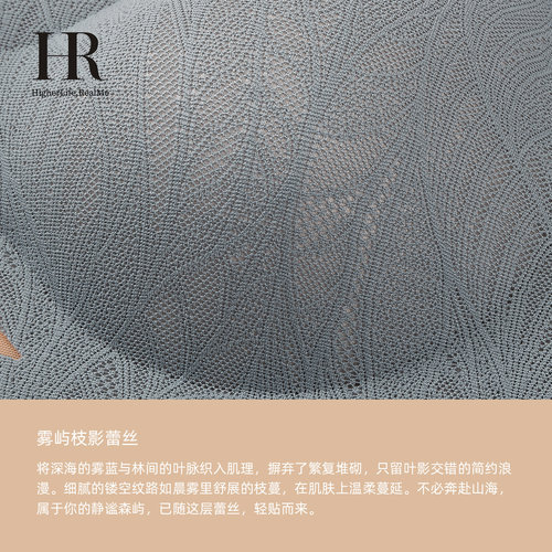 HR赫莲娜「小波浪」法式蕾丝小胸聚拢内衣女收副乳防下垂文胸 - 图1