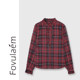 British style plaid shirt bottoming long sleeve top