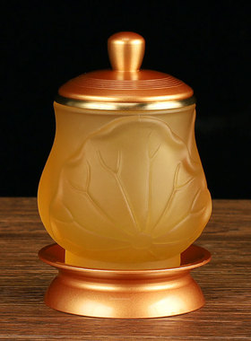 速发纯铜禅荷供具套明供佛供品一套全套佛前供水杯用盘香炉长装灯