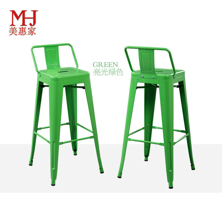 30L铁艺酒店吧台椅美式高脚靠背椅铁皮高吧凳子金属复古咖啡厅椅,淘宝优惠券,粉丝福利购,淘宝优惠卷