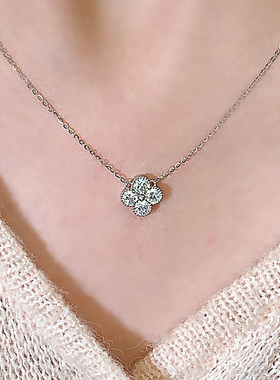 I Do&Co.星芒四叶草项链女款纯银高级感轻奢小众锁骨链礼物送女友