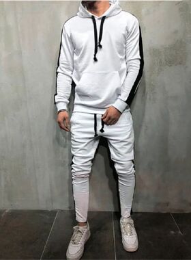 男士连帽卫衣休闲运动套装